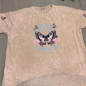 Fashion Nova Cream Graphic Tee